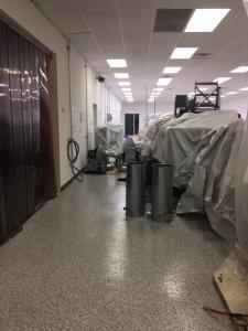 HVAC equipment inside a building during an install in Dallas, TX.