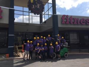 The team outside of Planet Fitness in Tulsa, OK after a successful HVAC install.